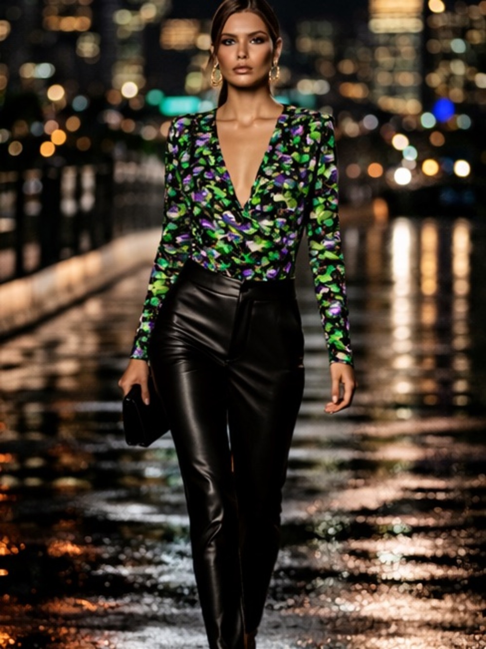 Zara print body top bloggers fav